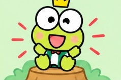 Keroppi celebrating his ranking success