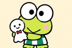 Keroppi holding his weather companion Teruteru
