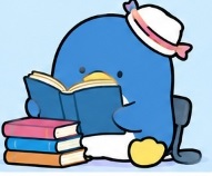 Tuxedosam studying with a book and stack of textbooks